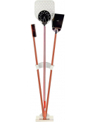 Porta pale e accessori in alluminio con base in marmo - cm 25x35x175h