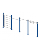 Composizione fitness calisthenics realizzata in acciaio zincato e verniciato - Attrezzo per il rafforzamento muscolare