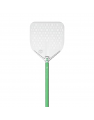 Pala per pizza in alluminio anodizzato con piatto quadrato forato cm 33x33 e logo Gluten Free - lunghezza cm 150