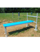 Stazione con panca piana in legno di pino - Attrezzo per rafforzare i muscoli del ventre - cm 130x227,3x120h