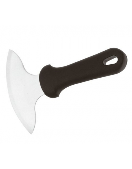 Tronchetto tagliapizza in acciaio inox con manico in polipropilene - Diametro cm 13,5 - Lunghezza cm 19