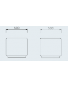 Seduta cubo realizzata in graniglia di marmo, con fianchi bocciardati e seduta levigata - senza schienale - cm 50x50x45h