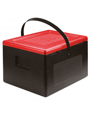Contenitore isotermico in polipropilene con maniglia per trasporto pizza - Lt. 36 - cm 42x42x34,5h