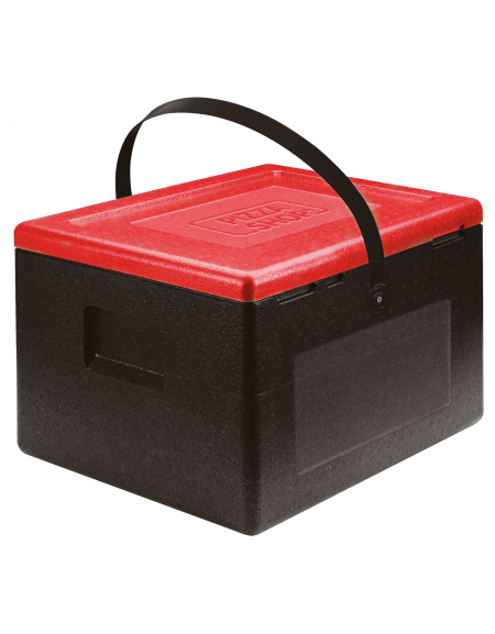 Contenitore isotermico in polipropilene con maniglia per trasporto pizza - Lt. 36 - cm 42x42x34,5h