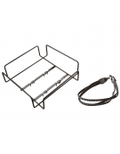 Cestello portapacchi in acciaio inox per bici - gancio elastico incluso - portata Kg 25 - cm 46x46x16h