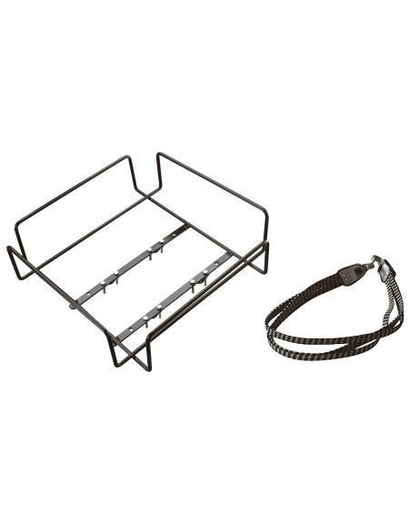 Cestello portapacchi in acciaio inox per bici - gancio elastico incluso - portata Kg 25 - cm 46x46x16h