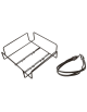 Cestello portapacchi in acciaio inox per bici - gancio elastico incluso - portata Kg 25 - cm 46x46x16h