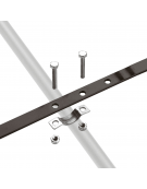 Cestello portapacchi in acciaio inox per bici - gancio elastico incluso - portata Kg 25 - cm 46x46x16h