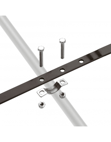 Cestello portapacchi in acciaio inox per bici - gancio elastico incluso - portata Kg 25 - cm 46x46x16h