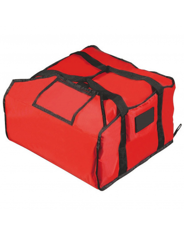 Borsa termica in nylon per trasporto pizza - capacità 4 cartoni cm 30x30 - cm 46x44x20h