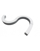 Panchina curva in graniglia di marmo, con finitura acrilica trasparente - modulo da cm 212x45x41h