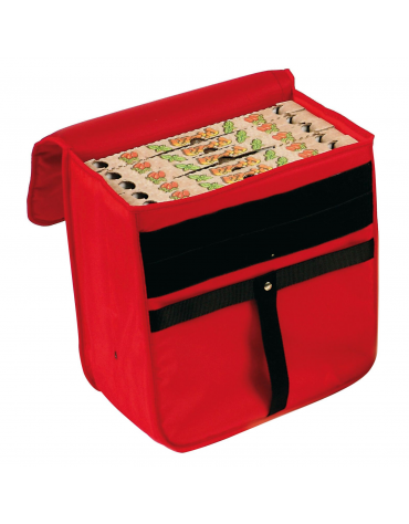 Borsa termica in nylon per trasporto pizza - capacità 5 cartoni cm 33x33 - cm 34x34x19h