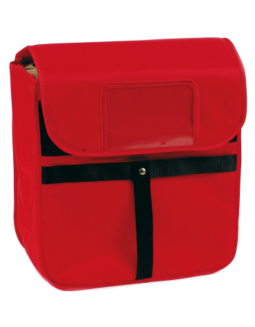 Borsa termica in nylon per trasporto pizza - capacità 5 cartoni cm 33x33 - cm 34x34x19h
