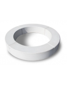 Panchina curva in graniglia di marmo, con finitura acrilica trasparente - modulo da cm 170x45x41h