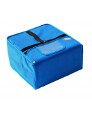 Borsa termica in poliestere e nylon per trasporto pizza - capacità 4 cartoni cm 40x40 - cm 42x42x19h