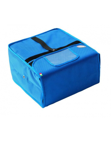 Borsa termica in poliestere e nylon per trasporto pizza - capacità 4 cartoni cm 40x40 - cm 42x42x19h