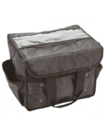Borsa termica in poliestere e nylon per trasporto pizza - cm 39x27x30h