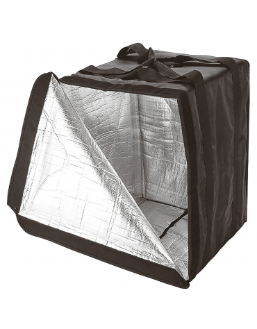 Borsa termica in poliestere e nylon per trasporto pizza - cm 48x48x70h