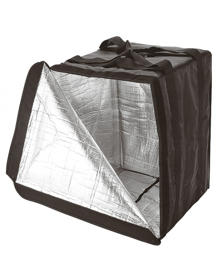 Borsa termica in poliestere e nylon per trasporto pizza - cm 48x48x70h