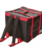Borsa termica in poliestere e nylon per trasporto pizza con contenitore isotermico interno in PP - cm 45x45x38h