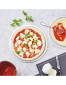 Retina tonda in alluminio per base pizza - diametro cm 60