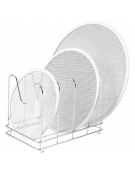 Rastrelliera porta retine per pizza in acciaio inox - cm 23x35,6
