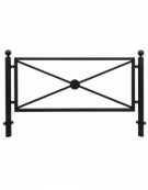 Barriera in tubolare acciaio zincato e verniciato con 2 supporti di testa da tassellare - cm 217,6x111,7h