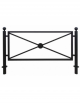 Barriera in tubolare acciaio zincato e verniciato con 2 supporti di testa da tassellare - cm 217,6x111,7h