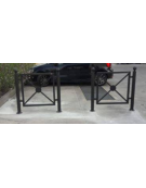 Supporto di testa da inghisare per barriera in tubolare acciaio zincato e verniciato - cm Ø8x131,7h