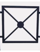 Pannello interasse per barriera in tubolare acciaio zincato e verniciato - cm 82,6x82,5h