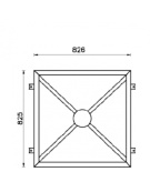 Pannello interasse per barriera in tubolare acciaio zincato e verniciato - cm 82,6x82,5h