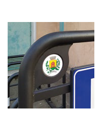 Targhetta con logo del comune pellicola adesiva per cod.DN35201-DN35202