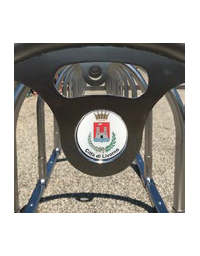 Targhetta con logo del comune con pellicola adesiva per cod.DN18847-48-49-50