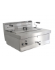 Friggitrice a gas da banco per pasticceria Litri 21 - Dimensioni cestello cm 57x44x8h - Dimensioni esterne cm 67x65x37h