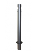 Dissuasore amovibile tondo con inserto in tubolare - con boccola zincata per lucchetto (escluso) - cm Ø10,2