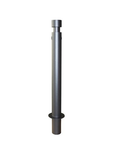 Dissuasore amovibile tondo con inserto in tubolare - con boccola zincata per lucchetto (escluso) - cm Ø10,2