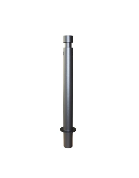 Dissuasore amovibile tondo con inserto in tubolare - con boccola zincata per lucchetto (escluso) - cm Ø10,2