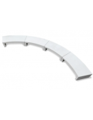 Panchina curva in graniglia di marmo, con finitura acrilica trasparente - modulo da cm 203x45x90h