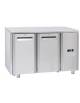 Tavolo GN1/1 refrigerato in acciaio inox 2 porte con motore remoto ( escluso ) refrigerazione ventilata -2° +8°C-cm 122,2x70x85h