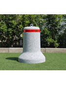 Dissuasore in graniglia di marmo con finitura bocciardata - cm Ø55x73h