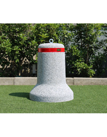 Dissuasore in graniglia di marmo con finitura bocciardata - cm Ø55x73h