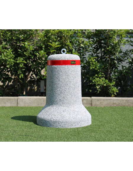 Dissuasore in graniglia di marmo con finitura bocciardata - cm Ø55x73h