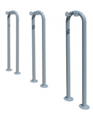 Portamonopattini 5 posti realizzato in acciaio zincato e verniciato - da tassellare - cm 241,8x14,8x120h