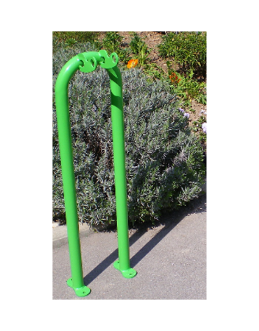 Portamonopattini 5 posti realizzato in acciaio zincato e verniciato - da tassellare - cm 241,8x14,8x120h