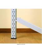 Scaffale metallico in acciaio verniciato RAL 7035 con 5 ripiani cm 100x30 - Montaggio a gancio-Dimensioni esterne cm 106,4x30x25