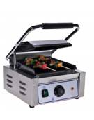 Piastra grill media in ghisa liscia sopra e sotto - struttura acciaio inox - linea economica - mm 430x365x220/520h