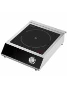 Piastra a induzione in acciaio inox con piano di cottura in vetroceramica - diametro pentole da 12 a 26 cm - linea economica