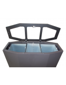 Coperchio con spegnisigarette realizzato in acciaio inox per cod. DN18796