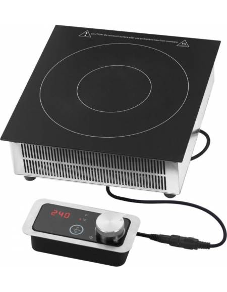 Piastra ad induzione da incasso con comandi remoti - piano cottura cm 36x38 - per pentole diametro da cm 12 a  26