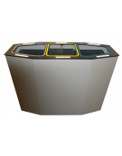 Coperchio con spegnisigarette realizzato in acciaio zincato e verniciato per cod. DN35060